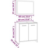  Set kupaonskog namještaja boja hrasta konstruirano drvo | shoptok.hr