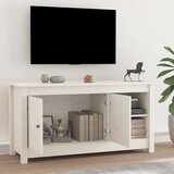 TV ormarić bijeli 103 x 36 5 x 52 cm od masivne borovine | shoptok.hr