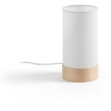 Kave Home Bijela/u prirodnoj boji stolna lampa od masivne bukve s tekstilnim sjenilom (visina 26 cm) Slat – | shoptok.hr