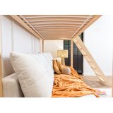  Drveni dječji krevet na kat Savio na razvlačenje - 90x200/140x200 cm - svijetlo drvo - Madrac PE pjena 8 cm-spužvasti madrac | shoptok.hr