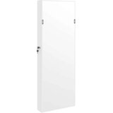  Zidni ormarić za nakit s ogledalom bijeli 37,5 x 10 x 106 cm | Eponuda.ba