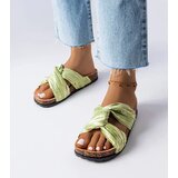 Gemre Green flip-flops adorned with Fresne fabric | shoptok.hr