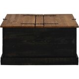 vidaXL Skrinja za shranjevanje HALDEN črna 91x91x47cm Masivni les, bor | Shoptok.si