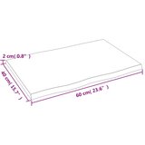 Stolna ploča 60x40x2 cm netretirana hrastovina sa živim rubom | shoptok.hr