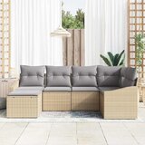  Vrtni set za objed s jastukom 6 pcs Bež i svijetlo siva | shoptok.hr