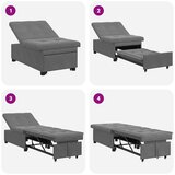  Krevet-sofa na razvlačenje Tamno siva 194 x 67 x 82 cm | shoptok.hr
