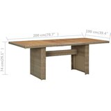 Poli Vrtna jedilna miza rjava 200x100x74 cm poli ratan | Shoptok.si