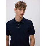 Reserved Polo-džemper s mješavinom pamuka - mornarsko plava | shoptok.hr