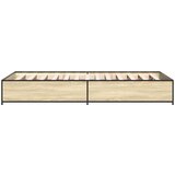  Okvir za krevet boja hrasta 75x190 cm konstruirano drvo i metal | shoptok.hr