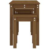  Komplet mizic 3 kosi medeno rjava trdna borovina, (20712467) | Shoptok.si