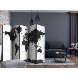  Paravan u 5 dijelova - Black and White Map II [Room Dividers] 225x172 | shoptok.hr