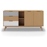 Marckeric Niska komoda od borovine u prirodnoj boji 165x81 cm Elfa – Cijene