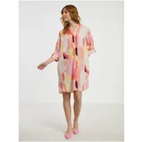 Fransa Cream-pink Women Patterned Shirt Dress - Women