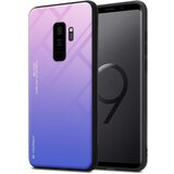 Cadorabo Ohišje, združljiv s Samsungom v roza - modri - dvobarvni zaščitni pokrov iz silikona TPU in hrbta iz kaljenega stekla, (20572038) | Shoptok.si