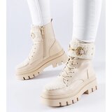 Gemre Beige insulated workers with buckle Highland | Shoptok.si