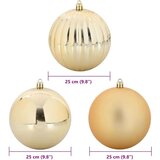 vidaXL Set božičnih okraskov 3 pcs Zlata | Shoptok.si