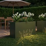  Vrtna saksija Maslinastozelena 100 x 20 x 49 cm Čelična vrata | shoptok.hr