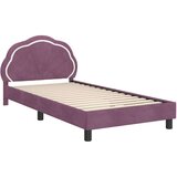  Otroški posteljni okvir z vznožjem Vijolična 80 x 200 cm Žamet, (5000104654) | Shoptok.si