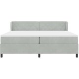  Krevet s opruga kutije Svjetlosiva 200 x 200 cm Baršun | shoptok.hr
