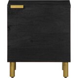  Noćni ormarići 2 kom crni 40x33x46 cm od masivnog drva manga | Eponuda.com
