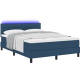 vidaXL Box spring krevet s madracem Plava 140 x 200 cm tkanina | shoptok.hr