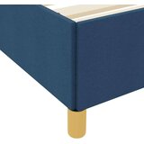  Postelja z vzmetnico Modra in bela 120 x 200 cm blago | Shoptok.si