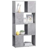 Ormarić za knjige / Paravan - Sobna pregrada boja betona 60x24x124 5 cm - Beton siva 1 60 x 24 x 124.5 cm | shoptok.hr