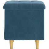  Otoman za pohranu s jastukom Plava 40 x 40 x 45 cm Baršun | shoptok.hr