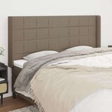  Vzglavje z ušesi taupe 203x16x118/128 cm blago, (20953289) Cene