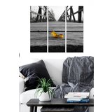 Wallity MDF1571833 multicolor decorative mdf painting (3 pieces) Cene