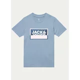 Jack & Jones Majica Jcologan 12259922 Modra Regular Fit