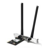 Mercusys PCI Express adapter, MA80XE AX3000 Dual-Band Wi-Fi 6 Bluetooth, 2402 Mbps na 5 GHz + 574 Mbps na 2,4 GHz, 2× High Gin Dual-Band eksterne ante | Eponuda.ba