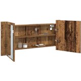  LED Ogledalo s Ormarom s policom Staro drvo 100 x 12 x 45 cm | shoptok.hr