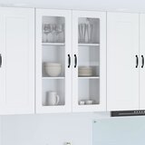 vidaXL Stenska kuhinjska omarica Bela 80 x 31 x 100 cm Konstruiran les | Shoptok.si