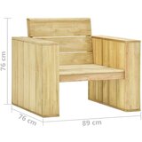  Stolica 89 x 76 x 76 cm od impregnirane borovine | shoptok.hr