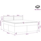  Boxspring krevet s madracem Sivosmeđa 160 x 200 cm Tkanina - Sivosmeđa 160 x 200 cm Dizajn linija | shoptok.hr