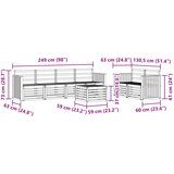  Set vanjskih sofa 7 kom. Bijela Čvrsto drvo akacije | shoptok.hr