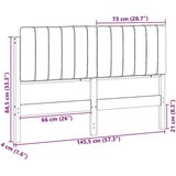 vidaXL Tapecirano vzglavje z vzglavjem Rjava in svetlo siva 140 cm | Shoptok.si
