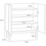 Hübsch Omarica v hrastovem dekorju v naravni barvi 80x90x40 cm Ark – | Shoptok.si