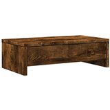 vidaXL Stojalo za zaslon s predali dimljeni hrast 50x27x15 cm inž. les | Shoptok.si