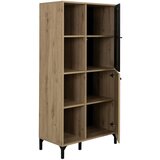 Livetastic Visoka Komoda Craft, Črna, Barva Hrasta | Shoptok.si