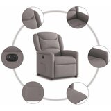  Električni naslonjač od tkanine smeđesivi | shoptok.hr