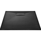 vidaXL Kad za tuš SMC črna 100x70 cm | Shoptok.si