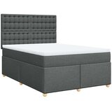 vidaXL Okvir kreveta s oprugama i madrac svjetlosivi 160x200cm tkanina | shoptok.hr