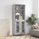 The Living Store Visoka komoda siva sonoma 69,5x34x180 cm inženirski les - Visoka Omara, (21435794) Cene