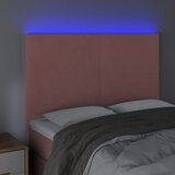  LED uzglavlje ružičasto 144x5x118/128 cm baršunasto | shoptok.hr