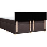vidaXL Box spring postelja z vzmetnico temno rjav 200x200 cm blago, (21305699) | Shoptok.si