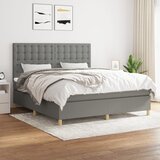  Okvir kreveta s oprugama i madrac svjetlosivi 180x200cm tkanina | shoptok.hr