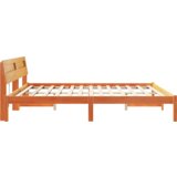  Konstrukcija postelje z vzglavjem Voskast rjav 180 x 200 cm, (5000127661) | Shoptok.si