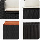  Set sofe 8 kom. Crna i krem-bijela Poli Rattan i čelik | shoptok.hr